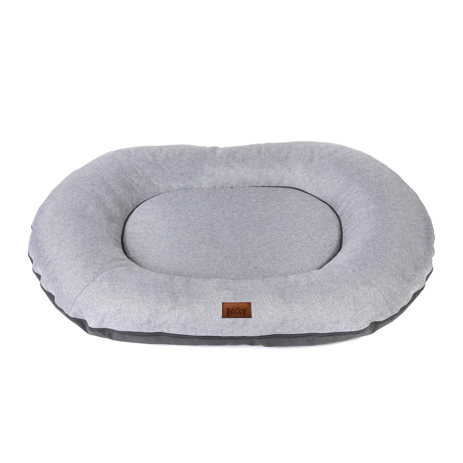 Oval Dog Basket Bed – Grey, XXL