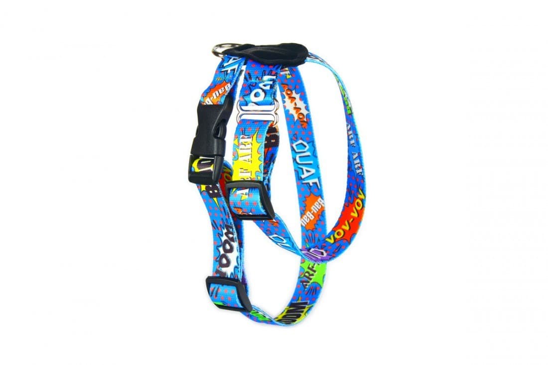 Harness With Leather – Blue Graffiti