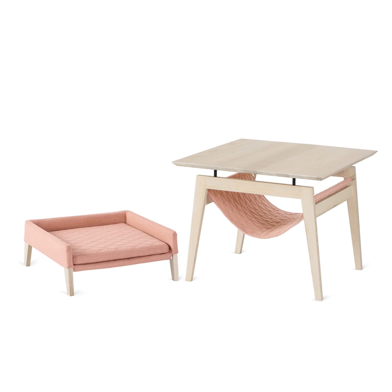 Kikko Table & Lulu Bed for Cat - Raspberry